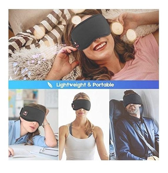 Sleep Headphones Bluetooth Sleep Mask, Noise Cancelling Musical Sleep Mask, Bluetooth Sleeping Eye Mask, Wireless Sleep Earbuds, Bedphones