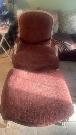 Chair and feet rest wood