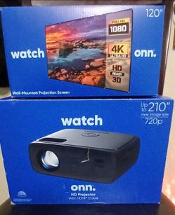 ✨️HD Projector with Projector screen✨️