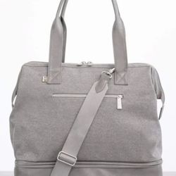 Beis Convertible Mini Weekender Bag in Grey