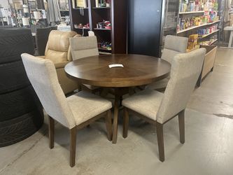 5 Piece Real Wood Dining Set Clearance
