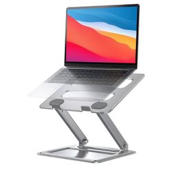 Laptop Stand for Desk, Adjustable & Foldable Laptop Riser for 10-15.6 Inch Laptops, Computer Stand for MacBook/Notebook, Portable Ergonomic Holder Up 