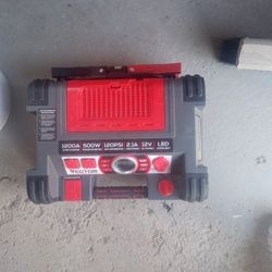 Jump Starter , Power inverter,Air Compressor,DC Power Slot ,Work Light All In One