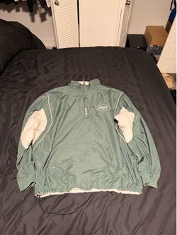 XL Vintage New York Jets Pullover Windbreaker Jacket | Retro NFL Streetwear
