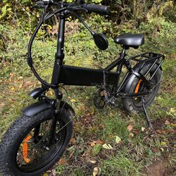 7GO ,EB3,Full Suspension Folding E-Bike, Black And Gray