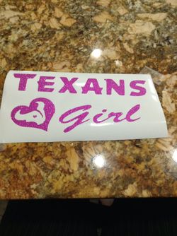 Texans Girl vinyl decal