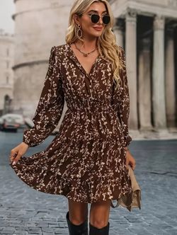 Brown & Cream Dress