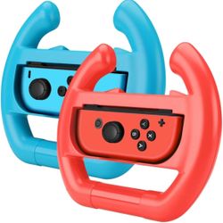 Racing Wheel for Nintendo Switch / Switch OLED Joy-Con (Red + Blue)
