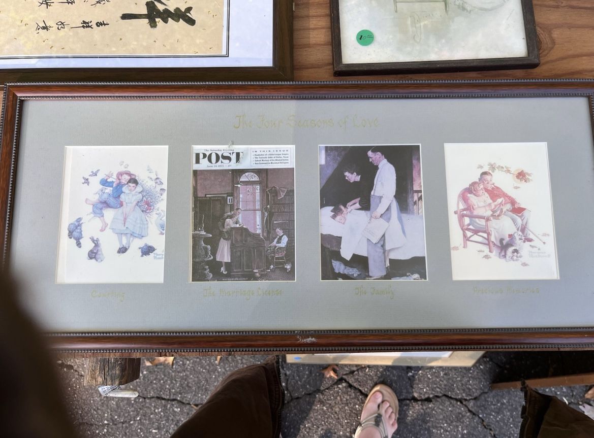 Norman Rockwell “The Four Seasons Of Love” Lithograph Framed And Matted
