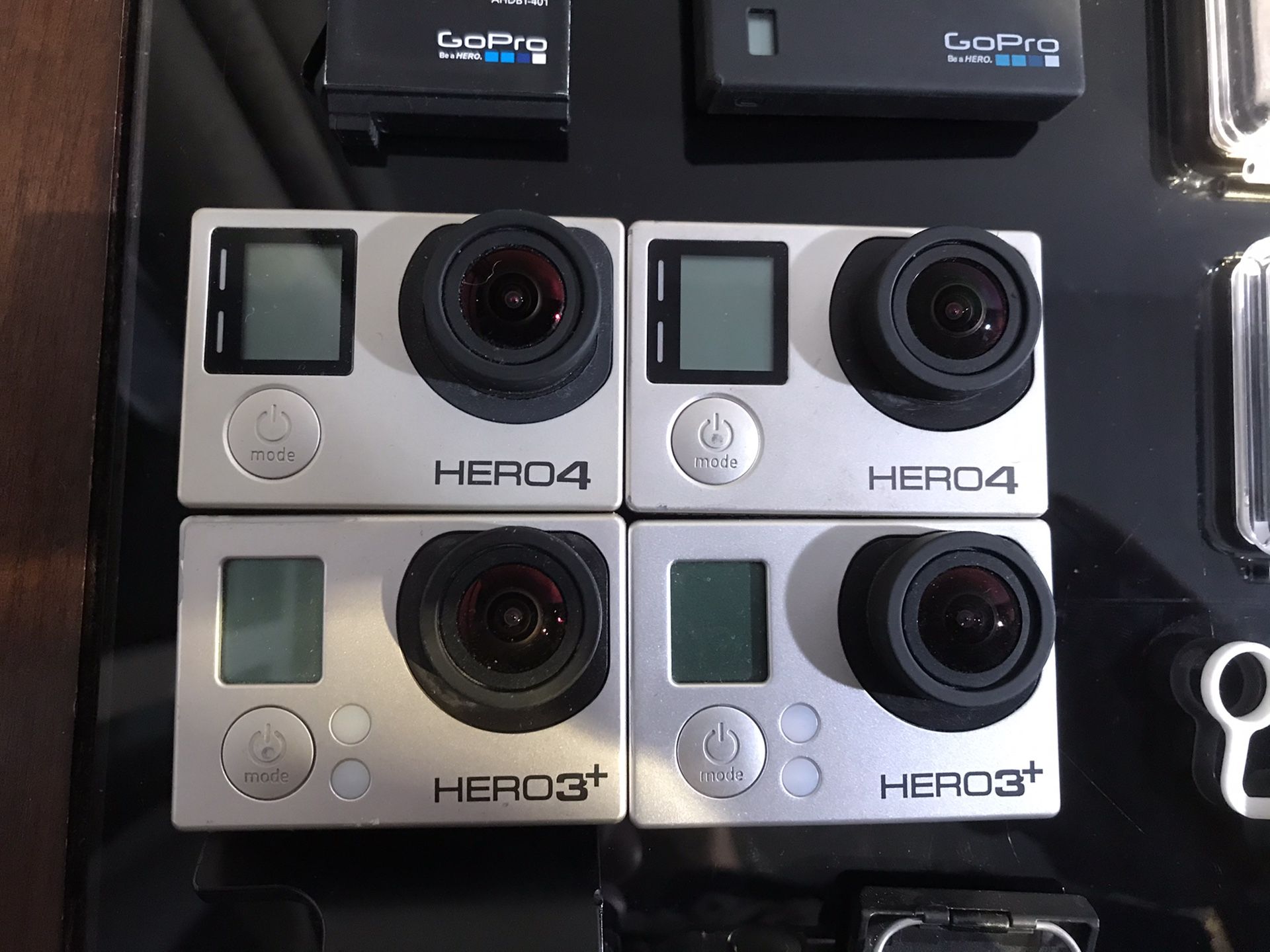 GoPro mega pack 2x hero black plus , hero 4 black , here 4 silver