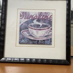 Wood Framed Coffee Shop Pictures Set