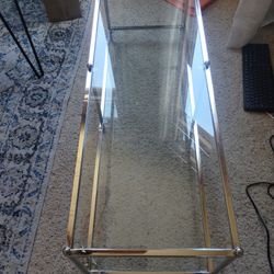 Glass And Chrome Table