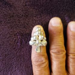 Vintage 60'S Mexican 925 Grape Ring Size 6.5