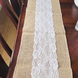 Burlap And Lace Table Runners 
