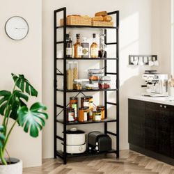 5 Tier Bookshelf, Tall Bookcase Shelf Storage Organizer