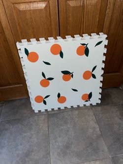 Orange Foam Floor Mats - Set of 4