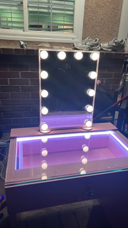 Used little girl vanity with LED  $60 or best offer