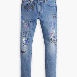 Levi's® Premium Men's 512 Slim Taper Fit Jean, Medium Wash, Printed 