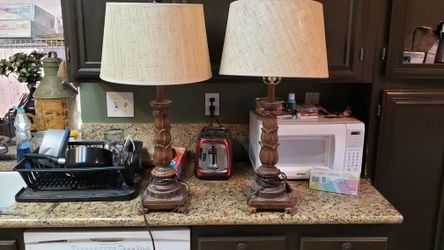 Antique Real Wood Lamps