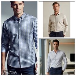 Three Branded Dress Shirts in one package