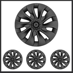 TMNIFLEG Model 3 Wheel Covers Hubcaps, 18 Inch Wheel Hub Caps Fit For Model 3 Matte Black Rim Protectors Compatible With 2017 2018 2019 2020 2021 2022
