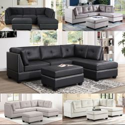 New Sienna Sectional With Ottoman And Free Delivery 