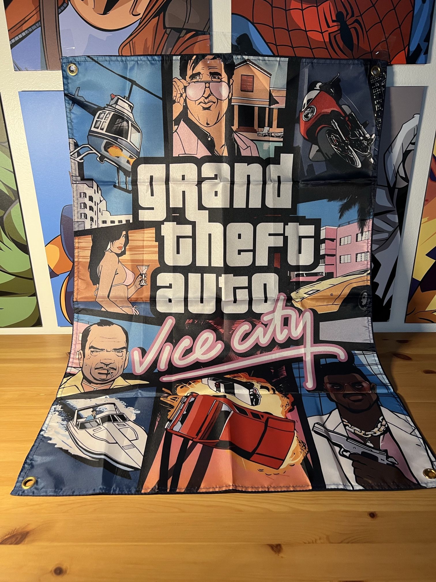 PlayStation Rockstar Grand Theft Auto Vice City Wall Banner