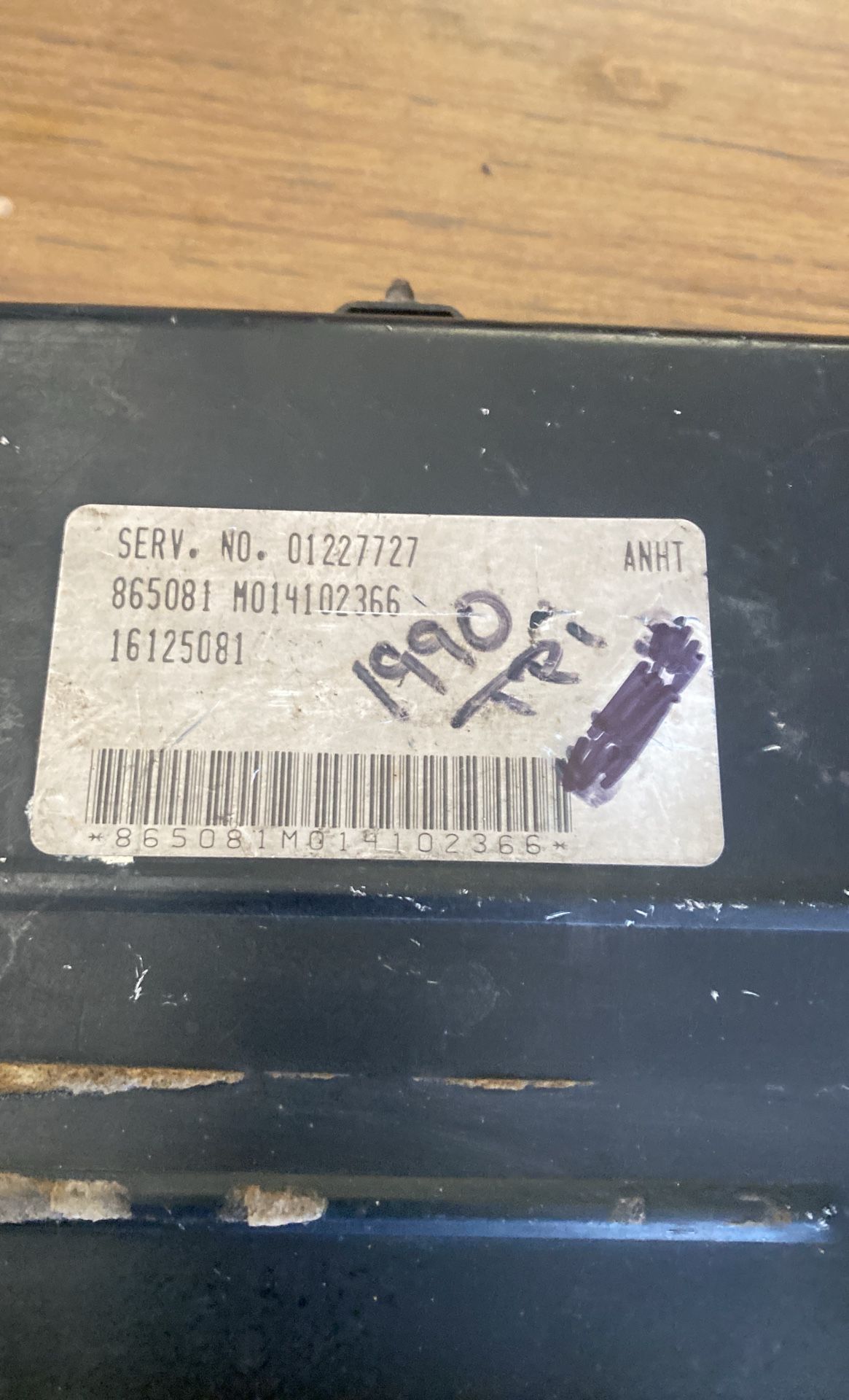 Corvette computer 1990 through 1991