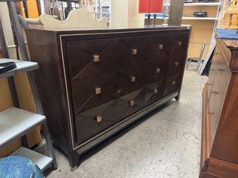 Large Dark Dresser with 6 Drawers