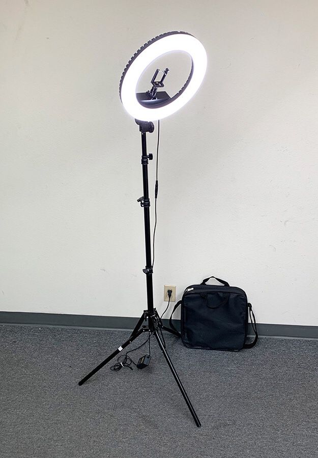 New in box $75 each LED 13” Ring Light Photo Stand Lighting 50W 5500K Dimmable Studio Video Camera