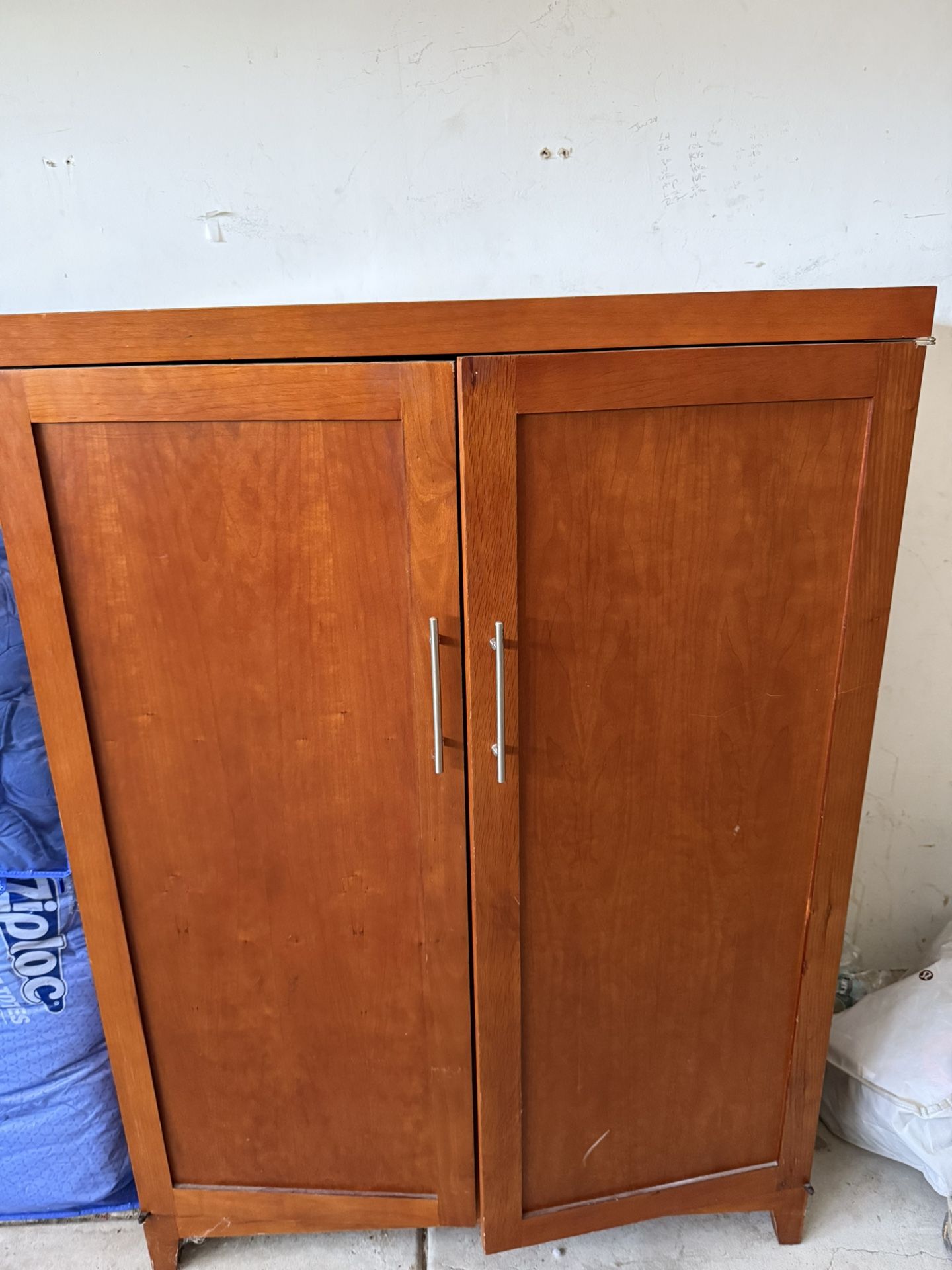 Solid Wood Armoire Goes To Curb If  No Buyers 