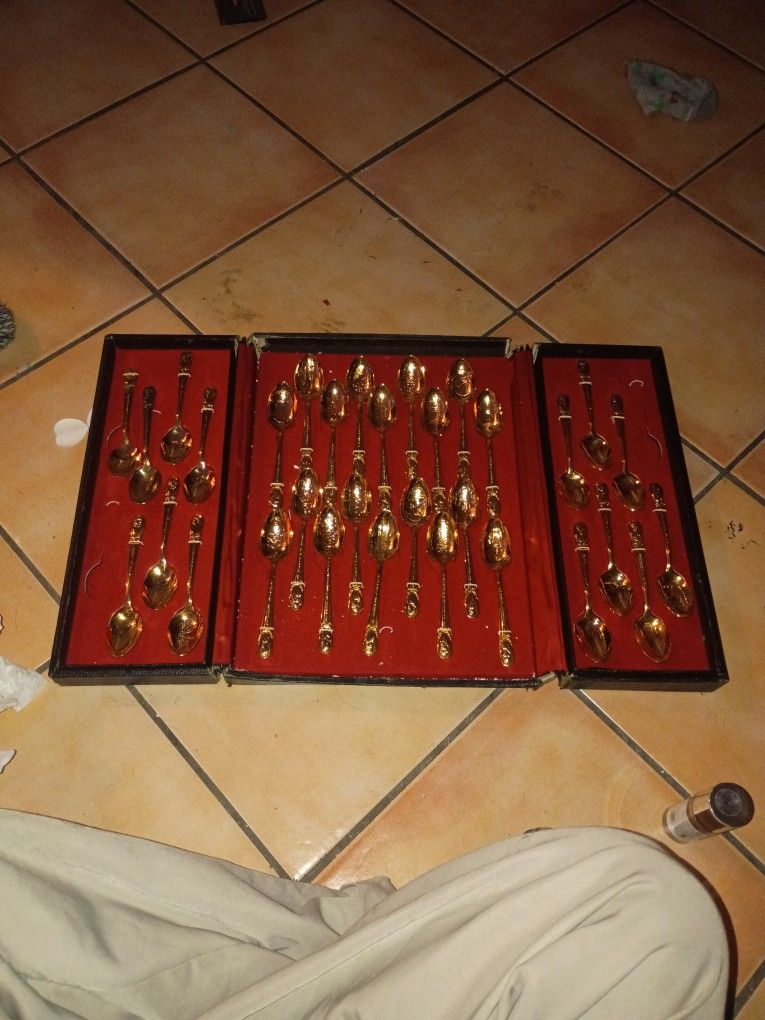 Gold Plated President Spoons