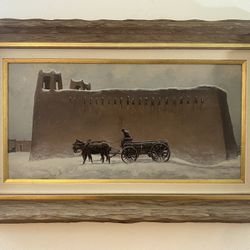 Oil painting on wood panel by Hector Morales