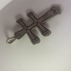 Authentic Sterling Cross With Heart Makers Mark