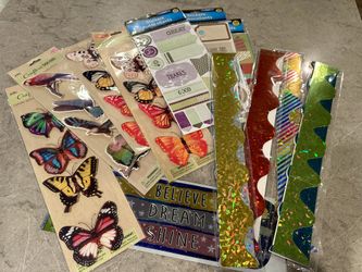 Craft Items, Butterflies, Birds, Stickers, Borders