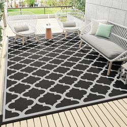 RVOLST Outdoor Rug Carpet Waterproof 5x8 ft-Patio Rug Reversible Portable RV Camping Rug Mat-Plastic Straw Outdoor Rug for Patio Decor Outside Rug for