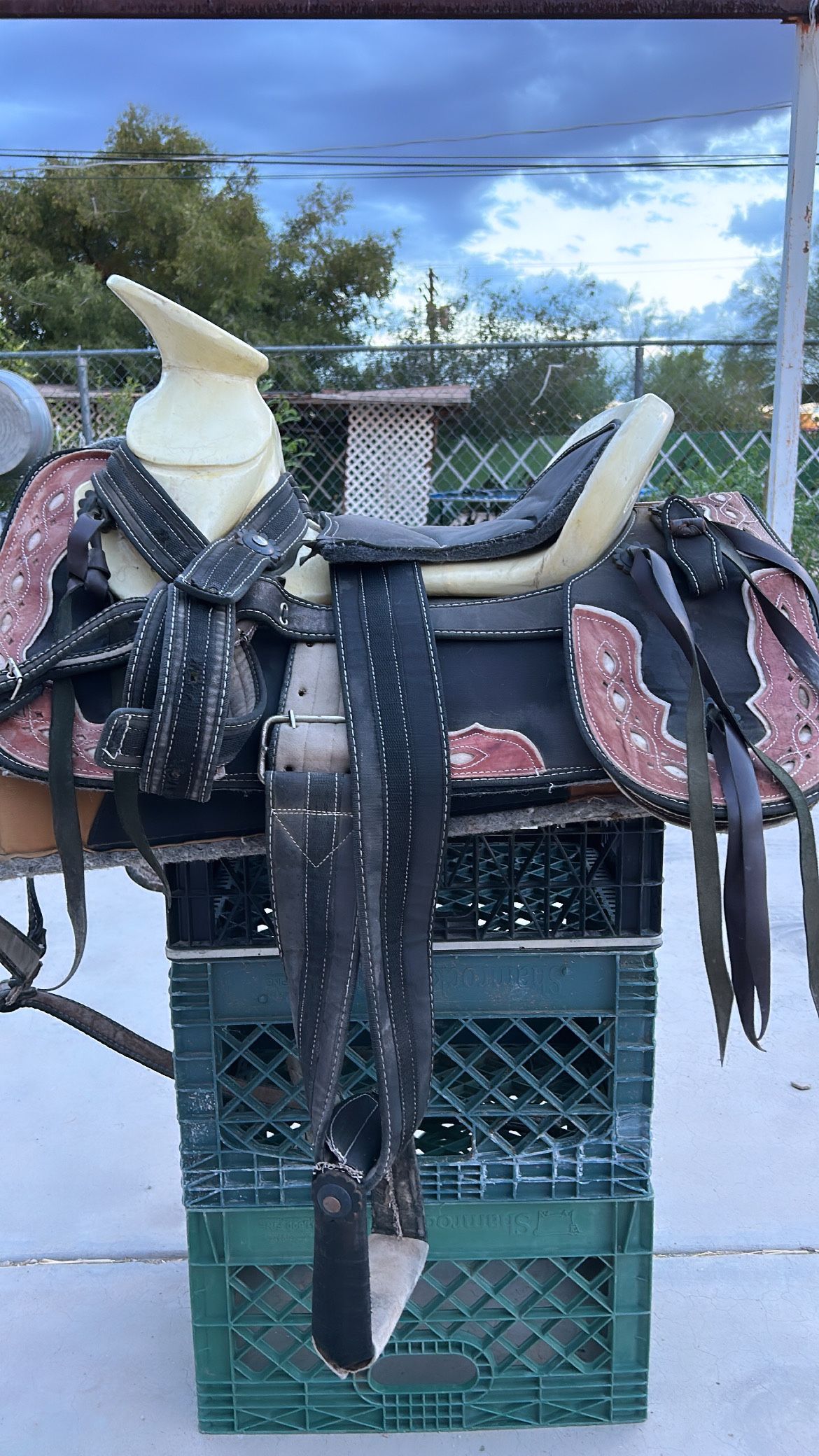 Silla Charra/ Mexican Saddle, Saddle Blanket, Horse Reins