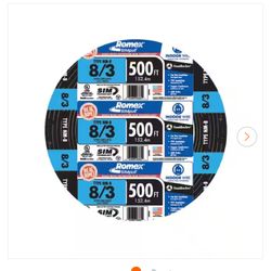 Romex 8/3 500’ wire