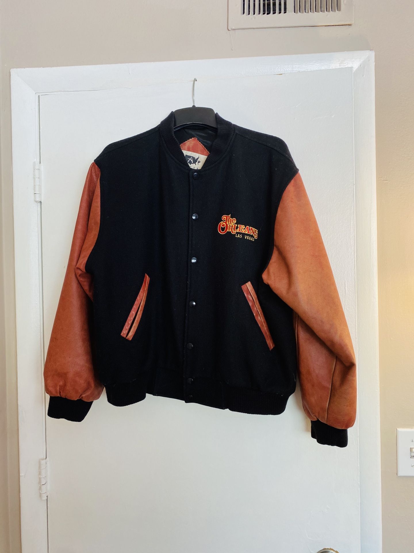 Men’s leather Las Vegas varsity jacket