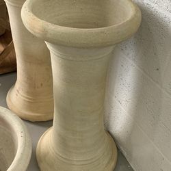 Terra Cotta Pedestal Decor Plant Pot  Stand 