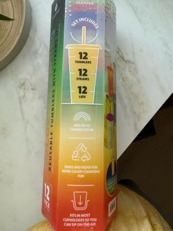 Color changing reusable tumblers