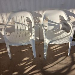 Two White Chairs