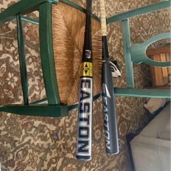 Two High end Easton Bats