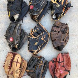 Baseball Gloves  Have More Baseball And Softball Equipment Available On My Profile Page $100 each firm