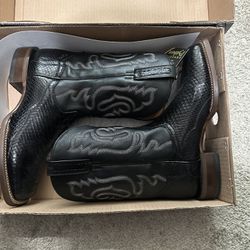 Dan Post Boots Black Python Size 11D