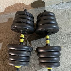 2 - 35lbs Adjustable Dumbbells