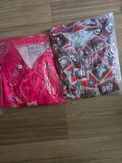Texas Rangers button up shirts sga barbie and throwback size xl