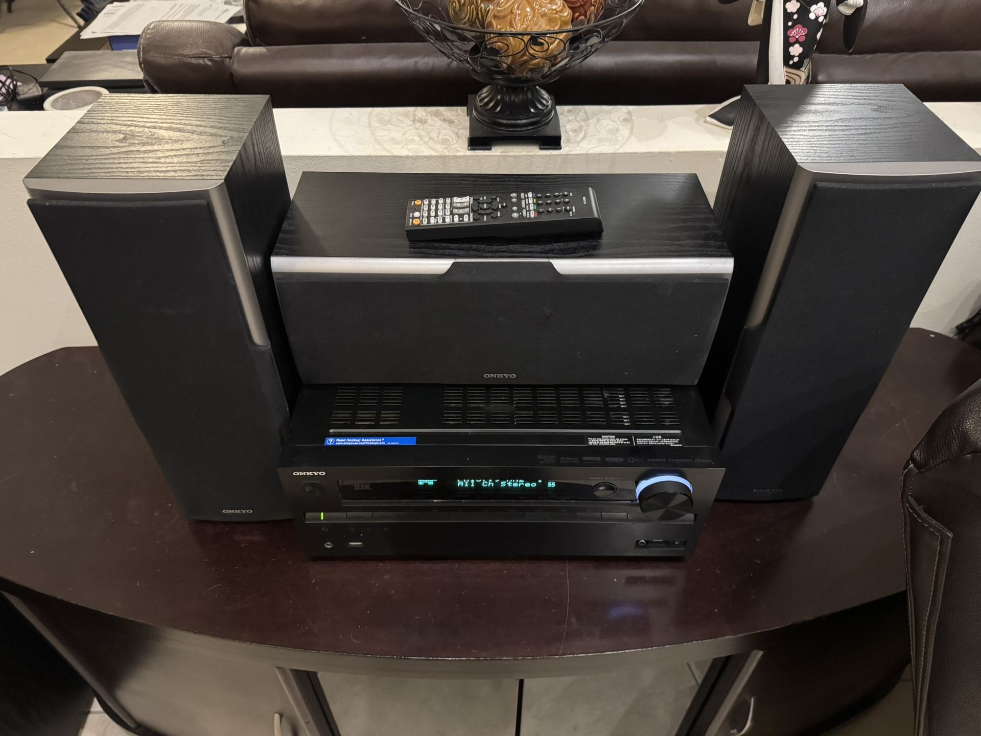 Onkyo Home Theater System AV Receiver with Speakers and Subwoofer
