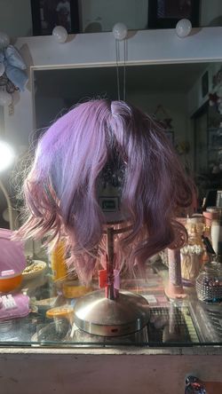 Pink bob wig