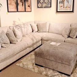 New/Ashley/ Oversized White Sectional,seccional,couch/livingroom/sofa/Delivery Available 